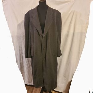 Vintage Kasper Men's Cashmere Wool Blend Over Coat 36R